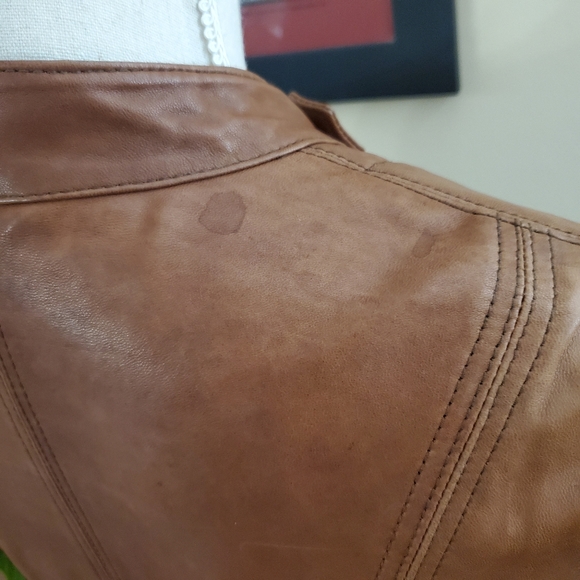 Brown Leather Jacket by Coldwater Creek - Picture 9 of 9